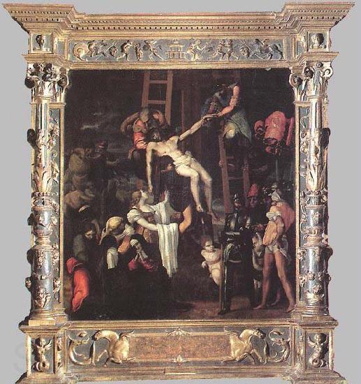 Machuca, Pedro Descent from the Cross Norge oil painting art